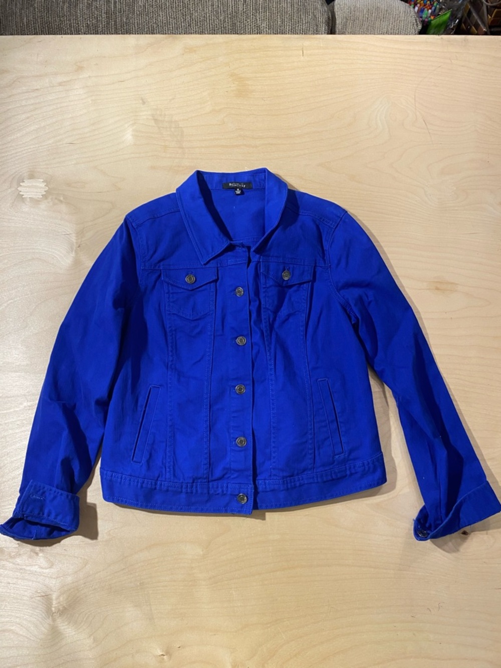 Relativity Cobalt Blue Denim Jacket Medium (QY) - Picture 3 of 6